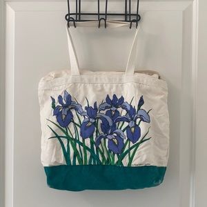 Vintage floral tote bag